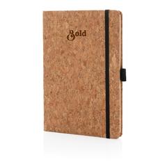 Vue Carnet A5 à couverture rigide en liège de couleur marron| Krokrodeal
