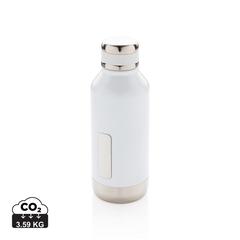 Vue Bouteille étanche avec plaque de couleur blanc| Krokrodeal
