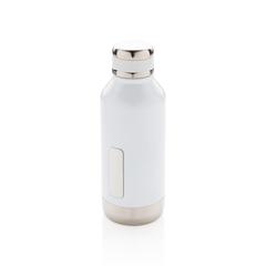 Vue Bouteille étanche avec plaque de couleur blanc| Krokrodeal