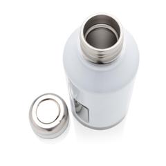 Vue Bouteille étanche avec plaque de couleur blanc| Krokrodeal