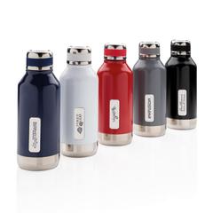 Vue Bouteille étanche avec plaque de couleur blanc| Krokrodeal