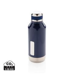 Vue Bouteille étanche avec plaque de couleur bleu| Krokrodeal