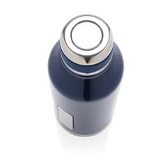Vue Bouteille étanche avec plaque de couleur bleu| Krokrodeal