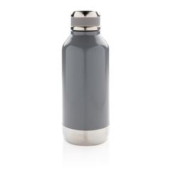 Vue Bouteille étanche avec plaque de couleur gris| Krokrodeal