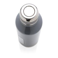 Vue Bouteille étanche avec plaque de couleur gris| Krokrodeal