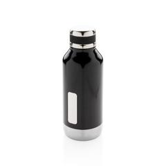 Vue Bouteille étanche avec plaque de couleur noir| Krokrodeal