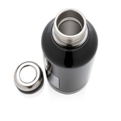 Vue Bouteille étanche avec plaque de couleur noir| Krokrodeal