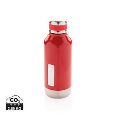 Vue Bouteille étanche avec plaque de couleur rouge| Krokrodeal