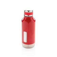 Vue Bouteille étanche avec plaque de couleur rouge| Krokrodeal