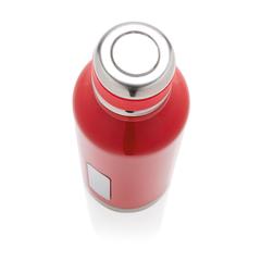 Vue Bouteille étanche avec plaque de couleur rouge| Krokrodeal