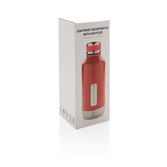Vue Bouteille étanche avec plaque de couleur rouge| Krokrodeal