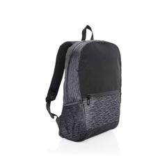 Vue Sac à dos réfléchissant pour ordinateur portable en RPET de couleur noir| Krokrodeal