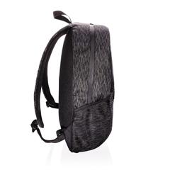 Vue Sac à dos réfléchissant pour ordinateur portable en RPET de couleur noir| Krokrodeal