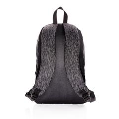 Vue Sac à dos réfléchissant pour ordinateur portable en RPET de couleur noir| Krokrodeal