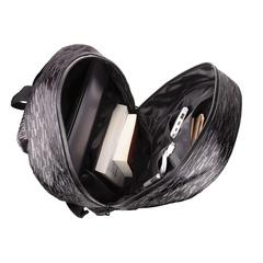 Vue Sac à dos réfléchissant pour ordinateur portable en RPET de couleur noir| Krokrodeal