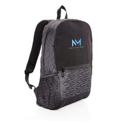 Vue Sac à dos réfléchissant pour ordinateur portable en RPET de couleur noir| Krokrodeal
