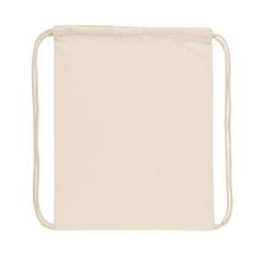 Vue Sac à dos cordelettes en coton recyclé 145 gr Impact AWARE™ de couleur blanc| Krokrodeal