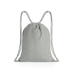 Vue Sac à dos cordelettes en coton recyclé 145 gr Impact AWARE™ de couleur gris| Krokrodeal