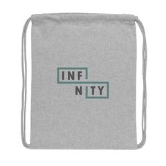 Vue Sac à dos cordelettes en coton recyclé 145 gr Impact AWARE™ de couleur gris| Krokrodeal
