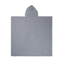 Vue VINGA Poncho de plage ou hammam en éponge Tolo de couleur bleu| Krokrodeal