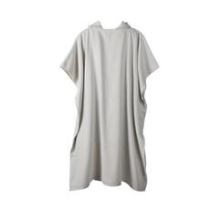 Vue VINGA Poncho de plage ou hammam en éponge Tolo de couleur blanc| Krokrodeal