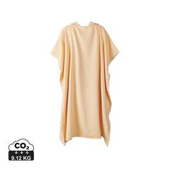 Vue VINGA Poncho de plage ou hammam en éponge Tolo de couleur jaune| Krokrodeal