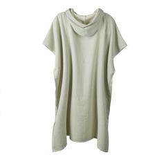 Vue VINGA Poncho de plage ou hammam en éponge Tolo de couleur vert| Krokrodeal