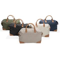 Vue Sac weekend Impact AWARE™ en toile 16oz recyclée de couleur blanc| Krokrodeal
