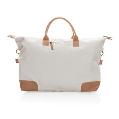 Vue Sac weekend Impact AWARE™ en toile 16oz recyclée de couleur blanc| Krokrodeal