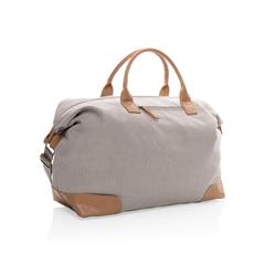 Vue Sac weekend Impact AWARE™ en toile 16oz recyclée de couleur gris| Krokrodeal