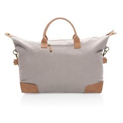 Vue Sac weekend Impact AWARE™ en toile 16oz recyclée de couleur gris| Krokrodeal