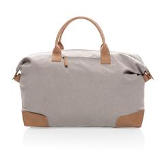 Vue Sac weekend Impact AWARE™ en toile 16oz recyclée de couleur gris| Krokrodeal