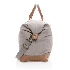 Vue Sac weekend Impact AWARE™ en toile 16oz recyclée de couleur gris| Krokrodeal