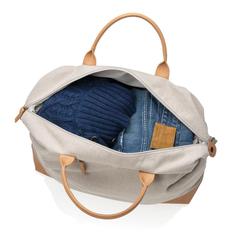 Vue Sac weekend Impact AWARE™ en toile 16oz recyclée de couleur gris| Krokrodeal