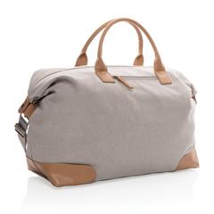 Vue Sac weekend Impact AWARE™ en toile 16oz recyclée de couleur gris| Krokrodeal