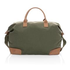 Vue Sac weekend Impact AWARE™ en toile 16oz recyclée de couleur vert| Krokrodeal