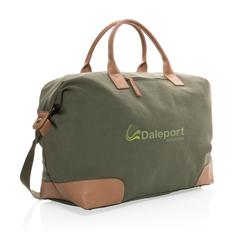 Vue Sac weekend Impact AWARE™ en toile 16oz recyclée de couleur vert| Krokrodeal