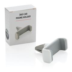 Vue Support voiture pour téléphone 360° de couleur blanc| Krokrodeal
