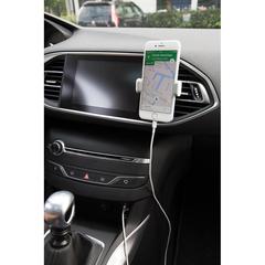 Vue Support voiture pour téléphone 360° de couleur blanc| Krokrodeal