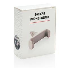 Vue Support voiture pour téléphone 360° de couleur blanc| Krokrodeal