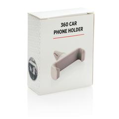 Vue Support voiture pour téléphone 360° de couleur blanc| Krokrodeal