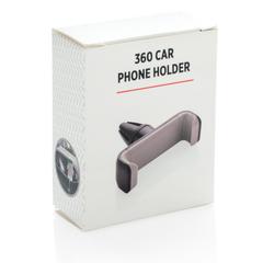 Vue Support voiture pour téléphone 360° de couleur noir| Krokrodeal
