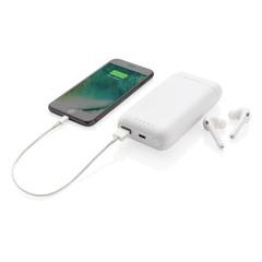 Vue Ecouteurs TWS avec powerbank 5000 mAh Liberty de couleur blanc| Krokrodeal