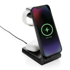 Vue Station de charge en plastique recyclé RCS Urban V Fairfield de couleur noir| Krokrodeal