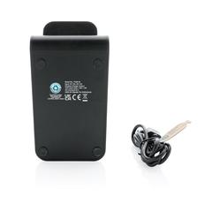 Vue Station de charge en plastique recyclé RCS Urban V Fairfield de couleur noir| Krokrodeal