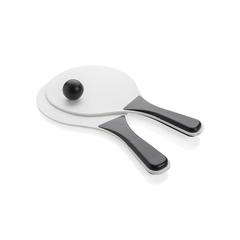 Vue Set de raquettes de plage de couleur noir| Krokrodeal