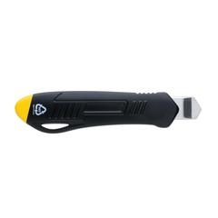 Vue Cutter professionnel rechargeable en plastique recyclé RCS de couleur jaune| Krokrodeal