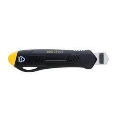 Vue Cutter professionnel rechargeable en plastique recyclé RCS de couleur jaune| Krokrodeal