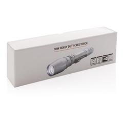 Vue Lampe torche CREE 10 W de couleur gris| Krokrodeal
