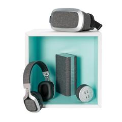 Vue Casque audio pliable Vogue de couleur gris| Krokrodeal